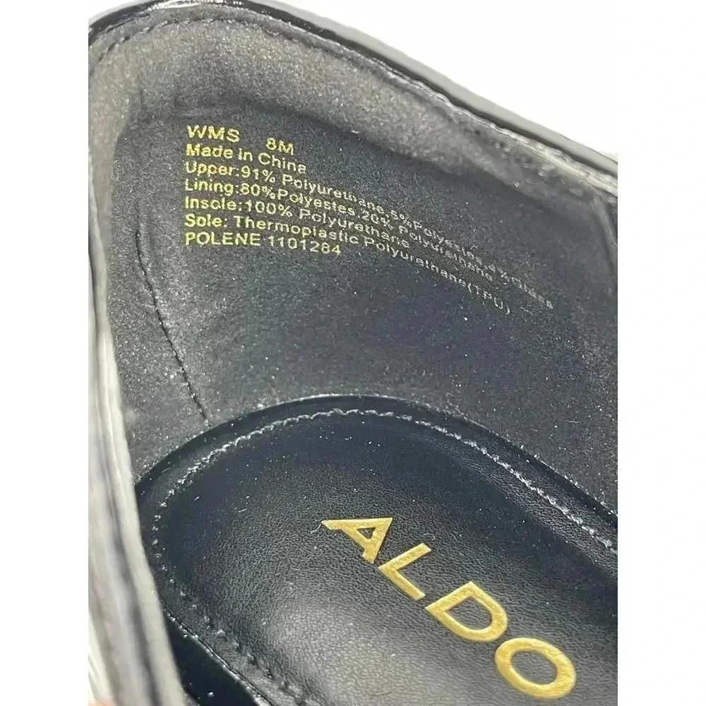 ALDO women’s Encore Patent Leather Block Heel Loafers size 8 - Picture 8 of 11